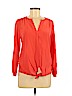 Joie 100% Silk Red Long Sleeve Silk Top Size XS - photo 1