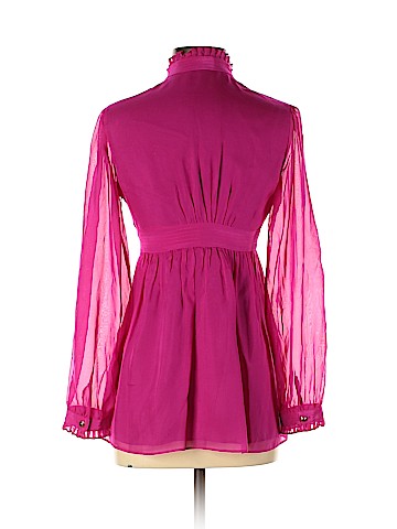 Shoshanna Long Sleeve Silk Top (view 2)