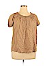 Faded Glory 100% Rayon Tan Short Sleeve Top Size XL - photo 1