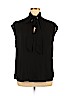 7th Avenue Design Studio New York & Company 100% Polyester Black Short Sleeve Blouse Size XL - photo 1