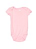 Carter's 100% Cotton Stripes Pink Short Sleeve Onesie 0-3 MO / 3 MO - photo 1
