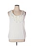Ann Taylor LOFT Outlet 100% Cotton White Sleeveless Top Size XL - photo 1