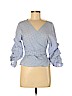 Zara Blue 3/4 Sleeve Blouse Size M - photo 1