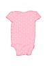 Carter's 100% Cotton Hearts Pink Short Sleeve Onesie 0-3 MO / 3 MO - photo 2