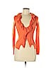 Max Mara 100% Cashmere Orange Cashmere Cardigan Size S - photo 1