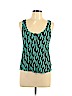 Forever 21 100% Rayon Green Sleeveless Henley Size L - photo 1