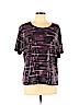 Kathie Lee Purple Short Sleeve Top Size XL - photo 1
