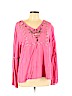 Assorted Brands Pink Long Sleeve Blouse Size XL - photo 1