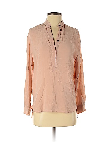 Madewell Long Sleeve Silk Top (view 1)