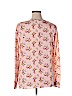 Banana Republic 100% Polyester Pink Long Sleeve Blouse Size XL - photo 2
