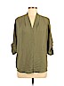 Mossimo 100% Polyester Green 3/4 Sleeve Blouse Size M - photo 1
