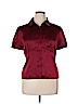 The Limited 100% Silk Burgundy Short Sleeve Silk Top Size XL - photo 1
