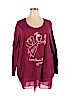 Melissa McCarthy Seven7 Burgundy Long Sleeve Top Size 3X - photo 1