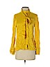 Zara 100% Viscose Yellow Long Sleeve Blouse Size S - photo 1