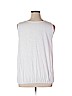 Ann Taylor LOFT 100% Cotton White Sleeveless Top Size XL - photo 2
