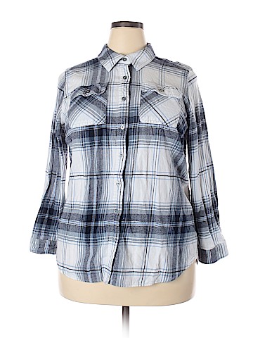 Roaman's Long Sleeve Button-Down Shirt (view 1)