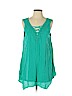 John Paul Richard 100% Rayon Green Sleeveless Blouse Size S - photo 1
