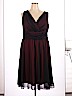 Connected Apparel 100% Polyester Burgundy Cocktail Dress Size 20 - photo 1