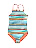 Lands' End Stripes Blue One Piece Swimsuit Size 12 - photo 1