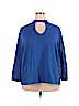 Lane Bryant Blue 3/4 Sleeve Top Size 22 Plus/24 - photo 1