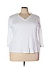 Anne Klein 100% Cotton White 3/4 Sleeve T-Shirt Size 3X - photo 1