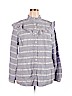 ELOQUII 100% Cotton Blue Long Sleeve Button-Down Shirt Size 22 - photo 1