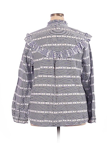 ELOQUII Long Sleeve Button-Down Shirt (view 2)