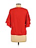 H&M 100% Polyester Red 3/4 Sleeve Blouse Size 2 - photo 2