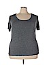 Ava & Viv Gray Short Sleeve T-Shirt Size 2X - photo 1
