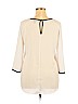 Mossimo 100% Polyester White 3/4 Sleeve Blouse Size XL - photo 2