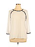 Mossimo 100% Polyester White 3/4 Sleeve Blouse Size XL - photo 1
