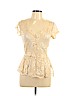 Tempted Ivory Short Sleeve Top Size L - photo 1