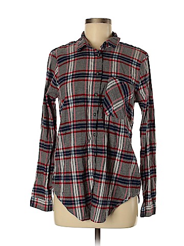 Topshop Long Sleeve Button-Down Shirt (view 1)
