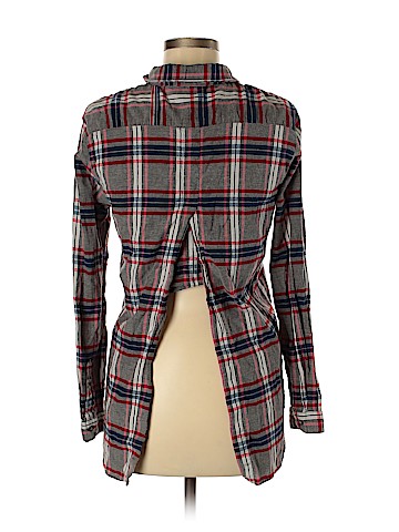 Topshop Long Sleeve Button-Down Shirt (view 2)