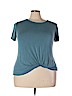 Wilde Teal Short Sleeve Top Size 3X - photo 1