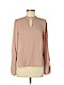 Monteau 100% Polyester Tan Long Sleeve Blouse Size L - photo 1