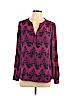 Candie's 100% Polyester Purple Long Sleeve Blouse Size L - photo 1