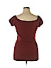 Mimi Maternity Burgundy Short Sleeve Blouse Size L - photo 2