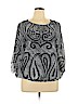 Alfani 100% Polyester Gray 3/4 Sleeve Blouse Size 1X - photo 1