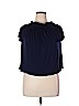 Elle Blue Short Sleeve Top Size XL - photo 1