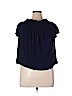 Elle Blue Short Sleeve Top Size XL - photo 2
