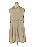 H&M 100% Viscose Tan Casual Dress Size 14 - photo 1