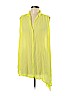 PureDKNY Yellow Short Sleeve Blouse Size L - photo 1