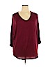 Celebrity Pink Burgundy Pullover Sweater Size 1X - photo 1