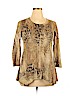 Reba Tan 3/4 Sleeve Top Size XL - photo 1