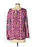 Tolani 100% Silk Pink Long Sleeve Silk Top Size S - photo 1