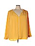 ModCloth 100% Polyester Yellow Long Sleeve Blouse Size 4X - photo 1