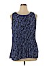 Roz & Ali 100% Polyester Blue Sleeveless Blouse Size XL - photo 1