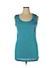 Bisou Bisou 100% Rayon Blue Sleeveless Top Size XL - photo 1
