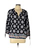 Lucky Brand 100% Rayon Blue Long Sleeve Blouse Size L - photo 1